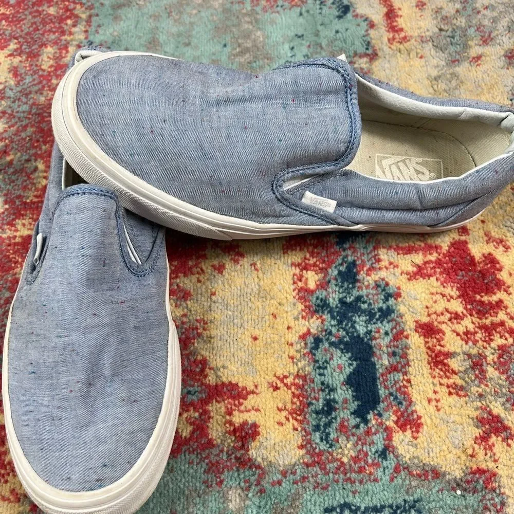 Vans Blue Denim Sneaker Size M8.5 W10